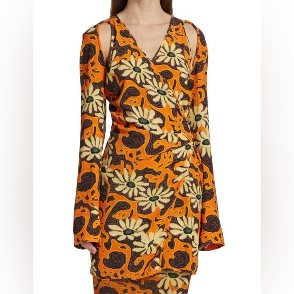 Nanushka // Nwot Floral Ira Wrap Dress